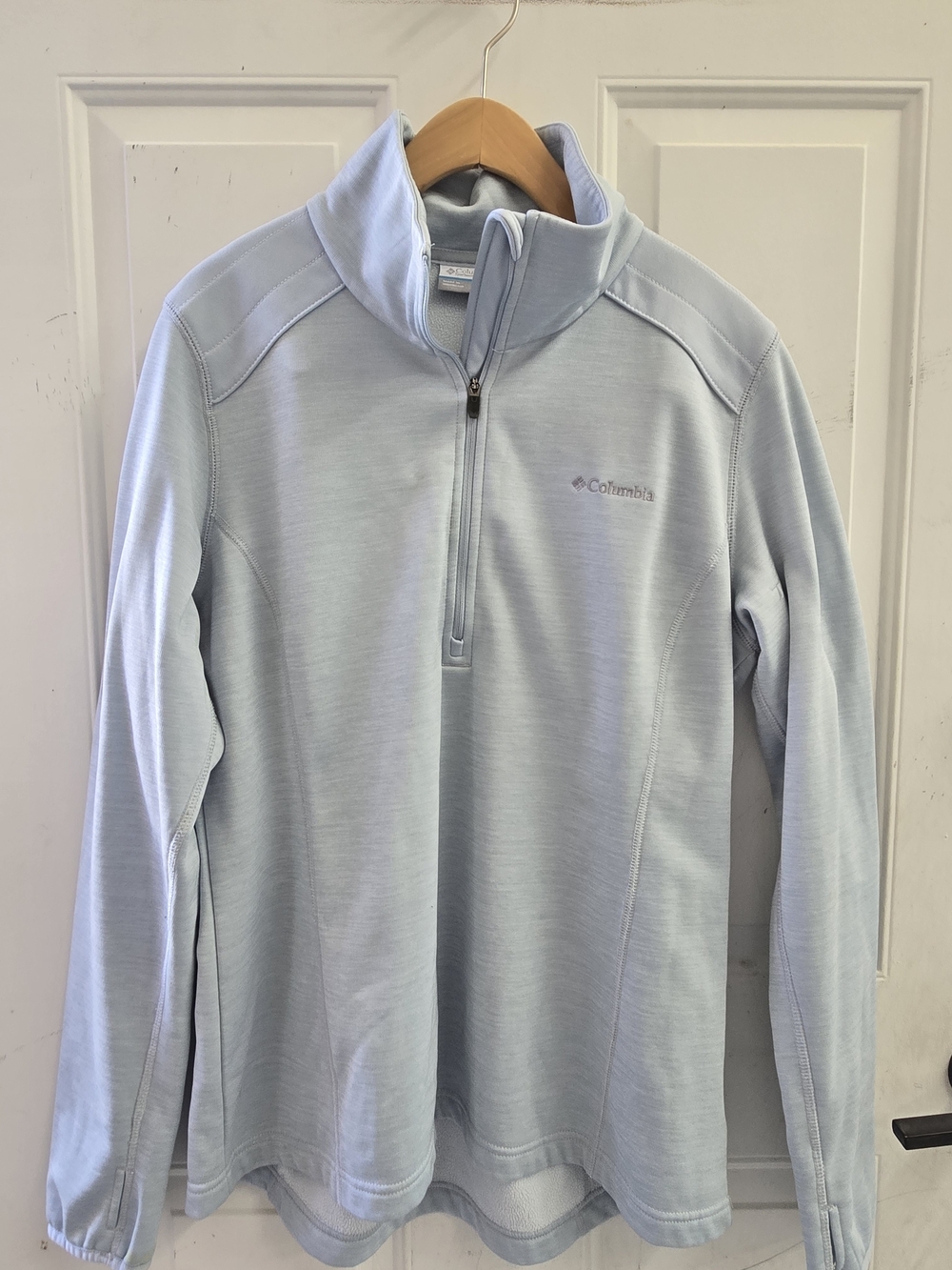 Columbia Women's Light Blue Quarter-Zip Pullover - Picture 2 of 5